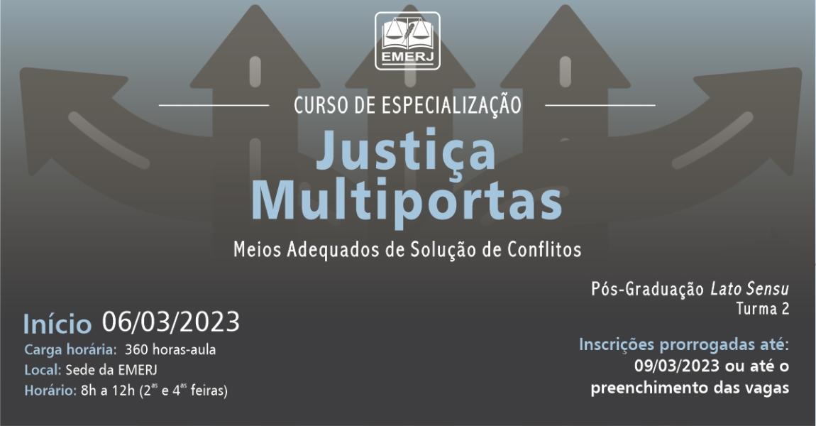 Imagem da notícia - Especialização em Justiça Multiportas tem inscrições até o dia 09 de março