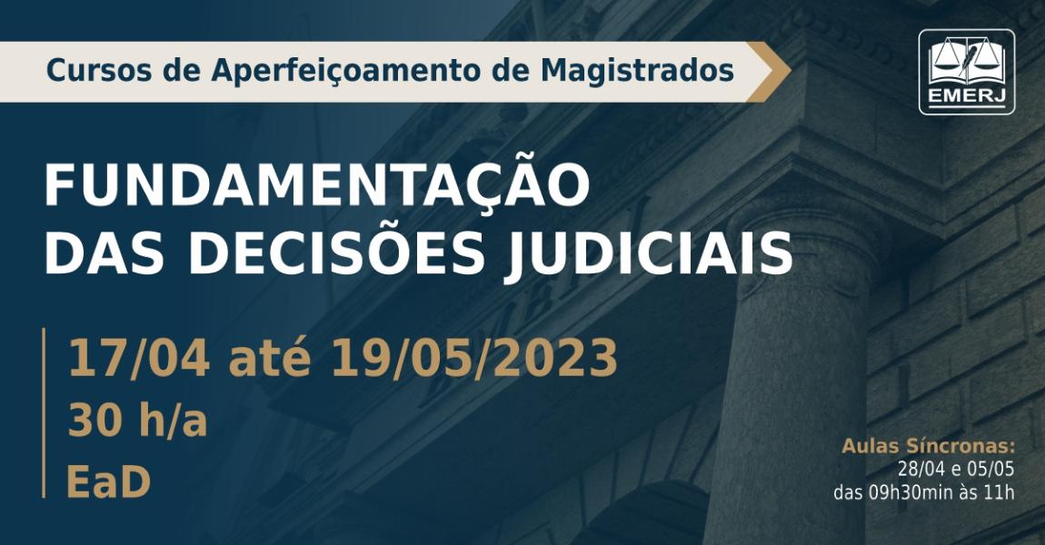Imagem da notícia - EMERJ abre inscrições para o curso de aperfeiçoamento “Fundamentação das decisões judiciais”