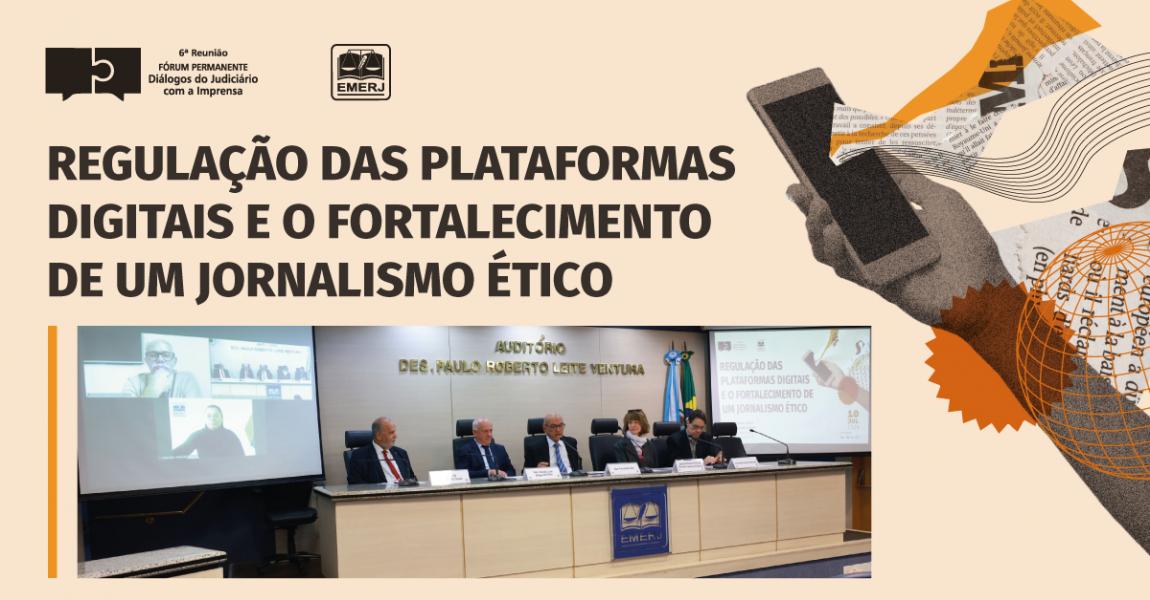 Foto: desembargadores Luís Cláudio Braga Dell’Orto e Fernando Foch, acompanhados dos palestrantes do evento.