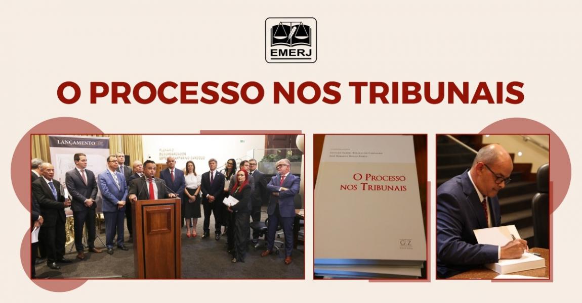 Foto: cerimônia de lançamento do livro “O Processo nos Tribunais”.