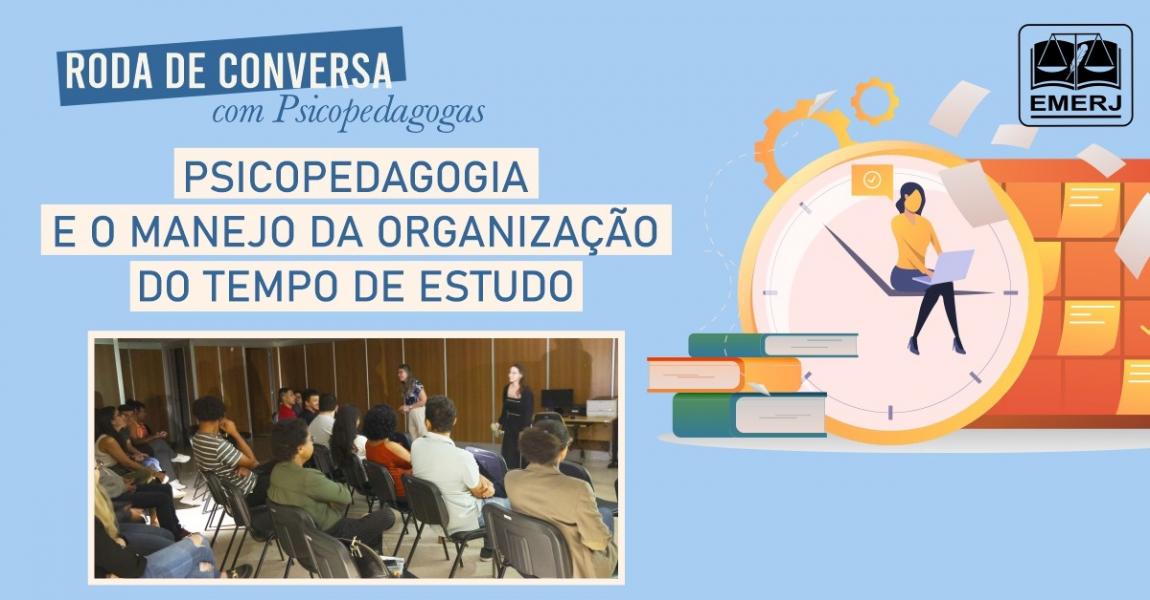 Foto: psicopedagogas palestram em encontro na EMERJ.