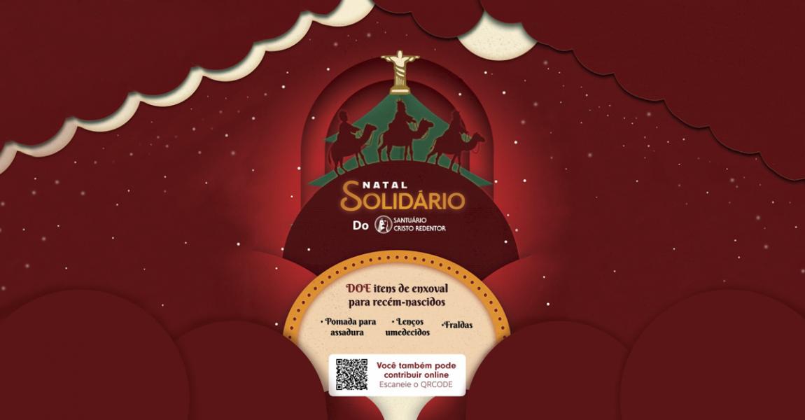 Foto: cartaz sobre a “Campanha do Natal Solidário”