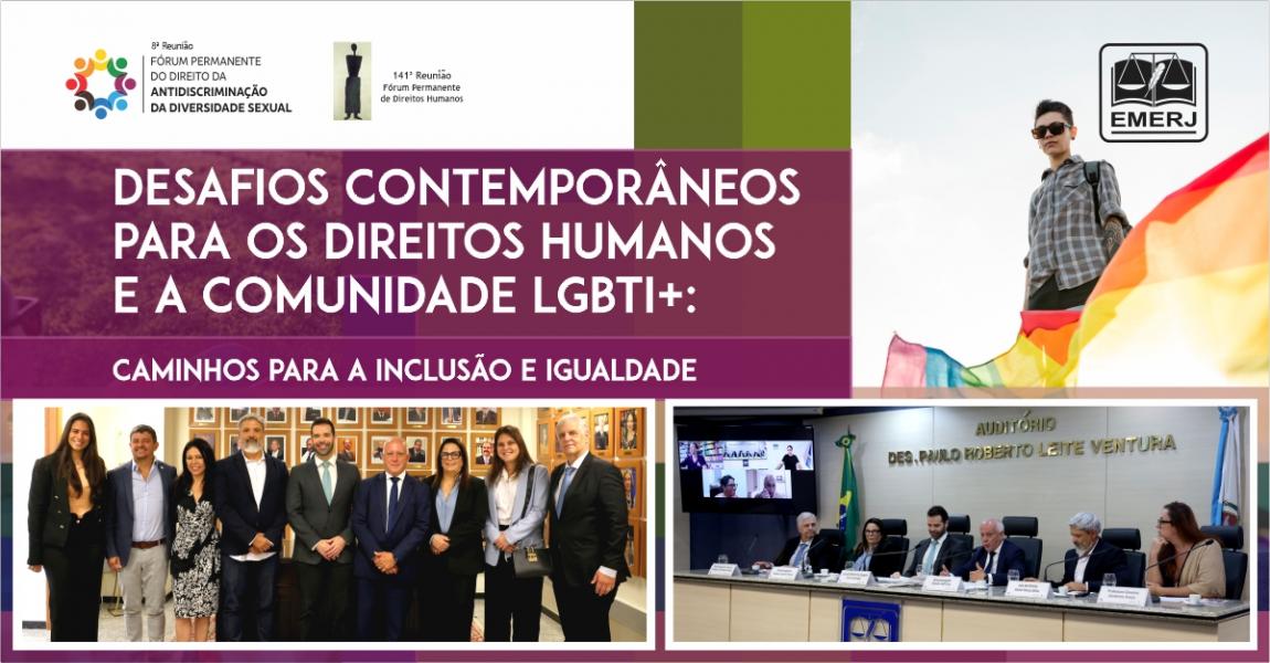 Foto: palestrantes do encontro “Desafios contemporâneos para os Direitos Humanos e a comunidade LGBTI+: Caminhos para a inclusão e igualdade”