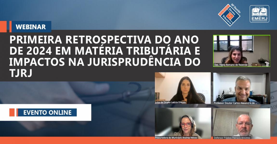 Foto: palestrantes do webinar promovido pelo Fórum Permanente de Direito Tributário.