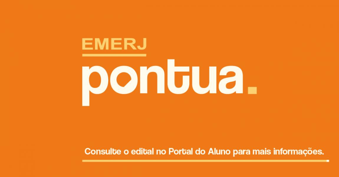 Foto: Cartaz com informações do EMERJ Pontua