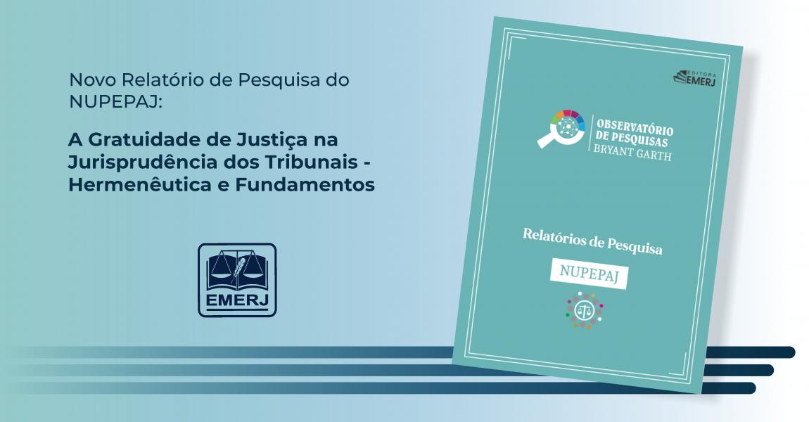 Foto: banner com informações sobre o Núcleo do Observatório Bryant Garth da EMERJ
