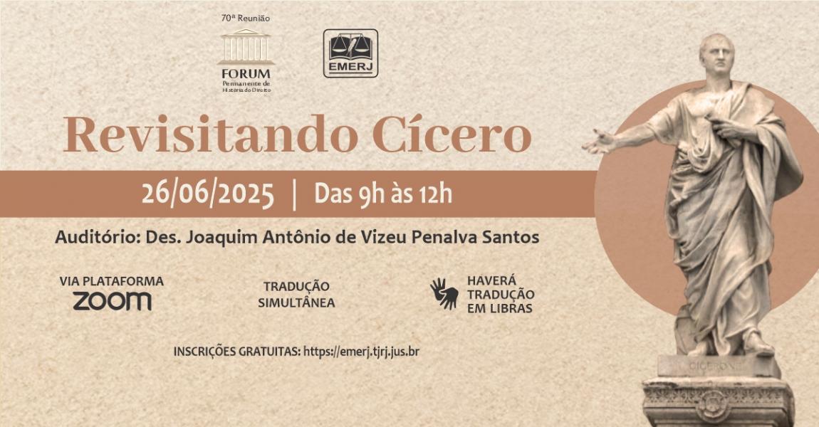 Foto: cartaz com informações do evento Revisitando Cícero.