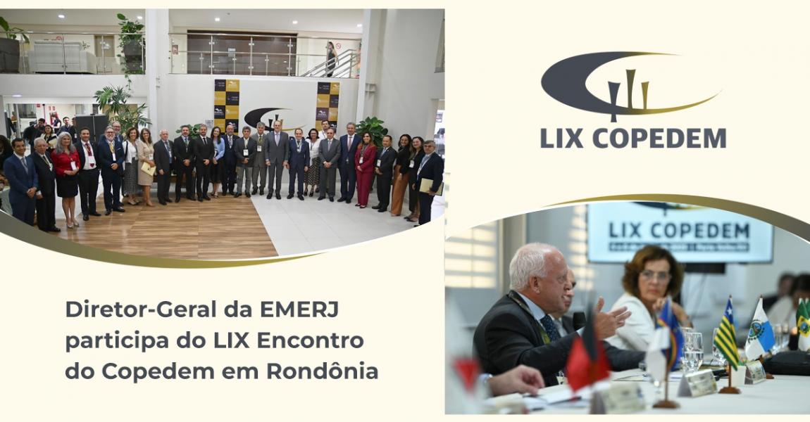 Foto:  o diretor-geral da EMERJ, desembargador Cláudio Luís Braga dell’Orto, acompanhado dos demais participantes da  LIX Encontro do Copedem em Rondônia