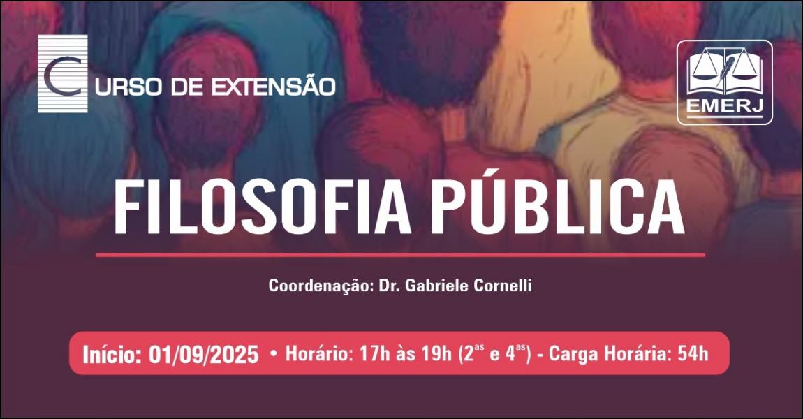 Foto: cartaz com informações do curso de extensão Filosofia