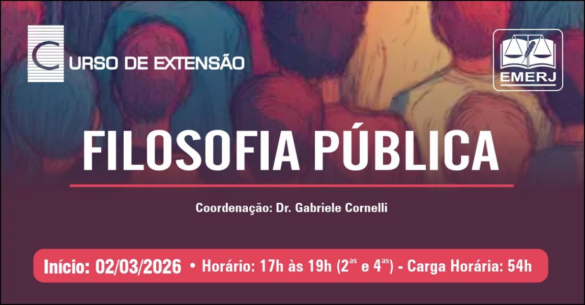 Foto: cartaz com informações do curso de extensão Filosofia