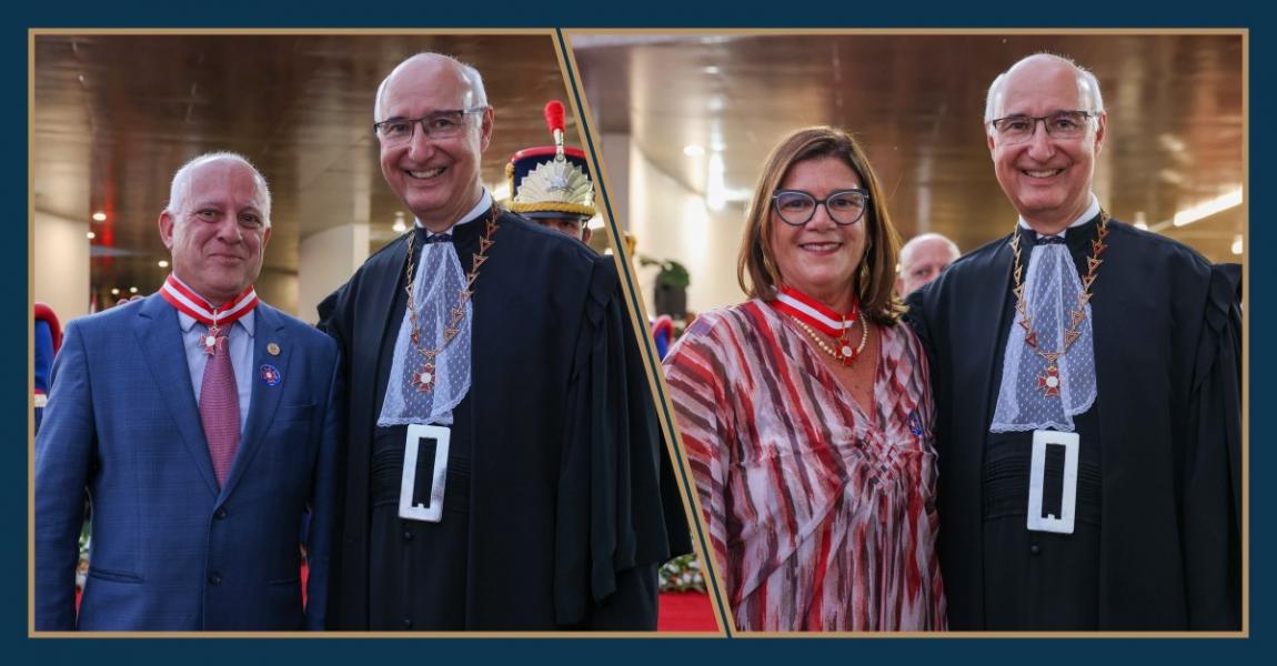 Foto: O diretor-geral da Escola da Magistratura do Estado do Rio de Janeiro (EMERJ), desembargador Cláudio Luís Braga dell’Orto recebe condecoração da Ordem do Mérito Judiciário do Trabalho, no grau Comendador.