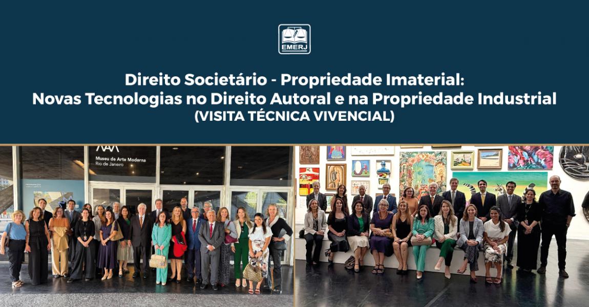 Foto: Magistrados participantes do curso Propriedade Imaterial: Novas Tecnologias no Direito Autoral e na Propriedade Industrial da EMERJ