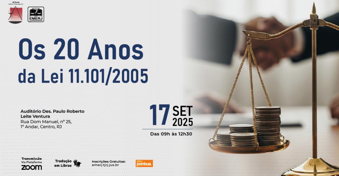 Imagem da notícia - EMERJ sediará Os 20 Anos da Lei 11.201/2005, com a presença do ministro do STJ Paulo Dias de Moura Ribeiro