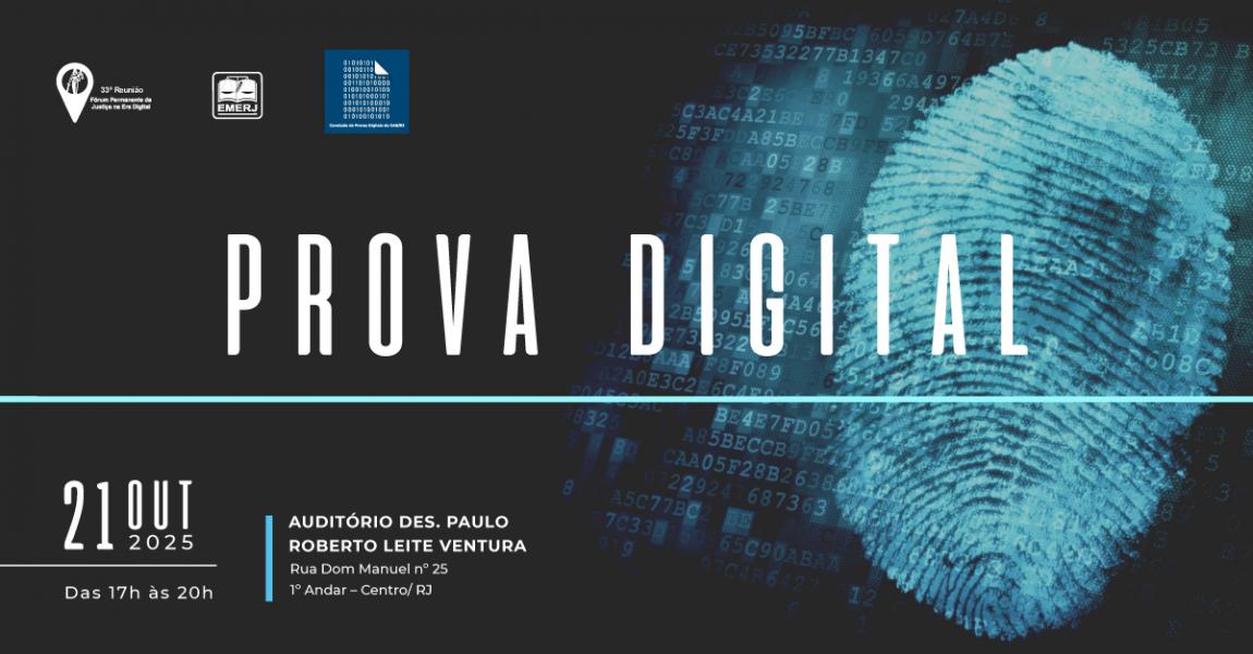Imagem da notícia - EMERJ realizará encontro Prova Digital