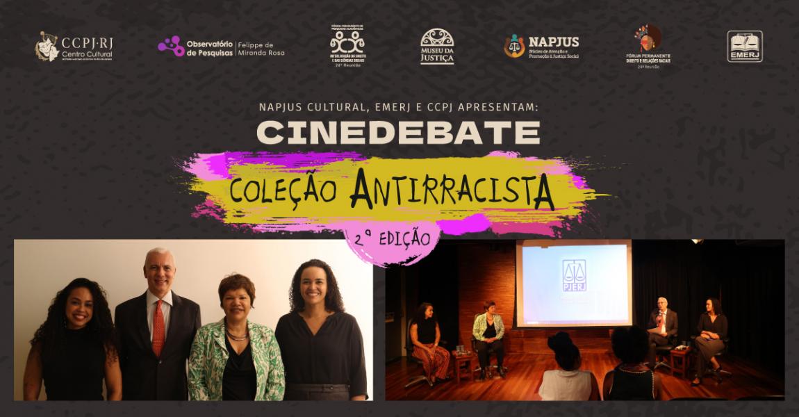 Foto: Participantes do evento NAPJUS Cultural Apresenta: Cinedebate Coleção Antirracista – 2ª Edição.
