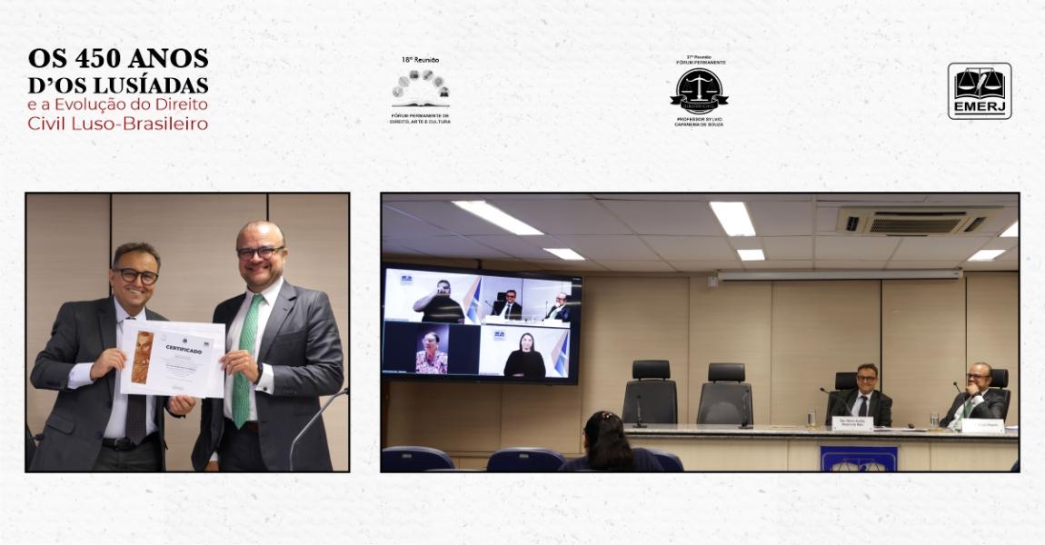 Foto: os desembargadores Andréa Maciel Pachá e Marco Aurélio Bezerra de Melo e o doutor Mário Luiz Delgado.
