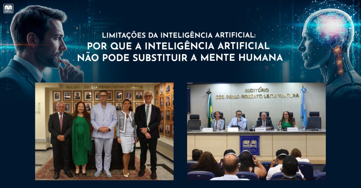 Imagem da notícia - EMERJ promove encontro Limitações da Inteligência Artificial: Porque a inteligência artificial não pode substituir a mente humana, com a presença do ministro da Suprema Corte da Polônia Mariusz Zalucki