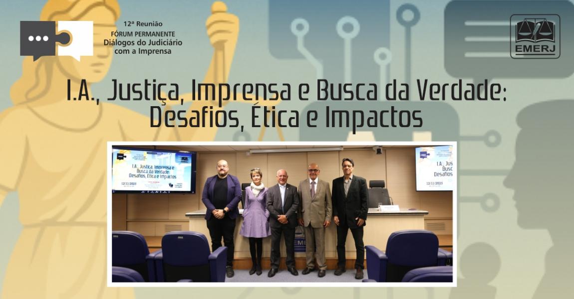 Foto: Diretor-geral da EMERJ  desembargador Cláudio Luís Braga dell’Orto, acompanhado de demais participantes do evento.