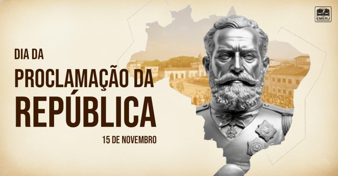 Foto: banner em celebração a Proclamação da República.