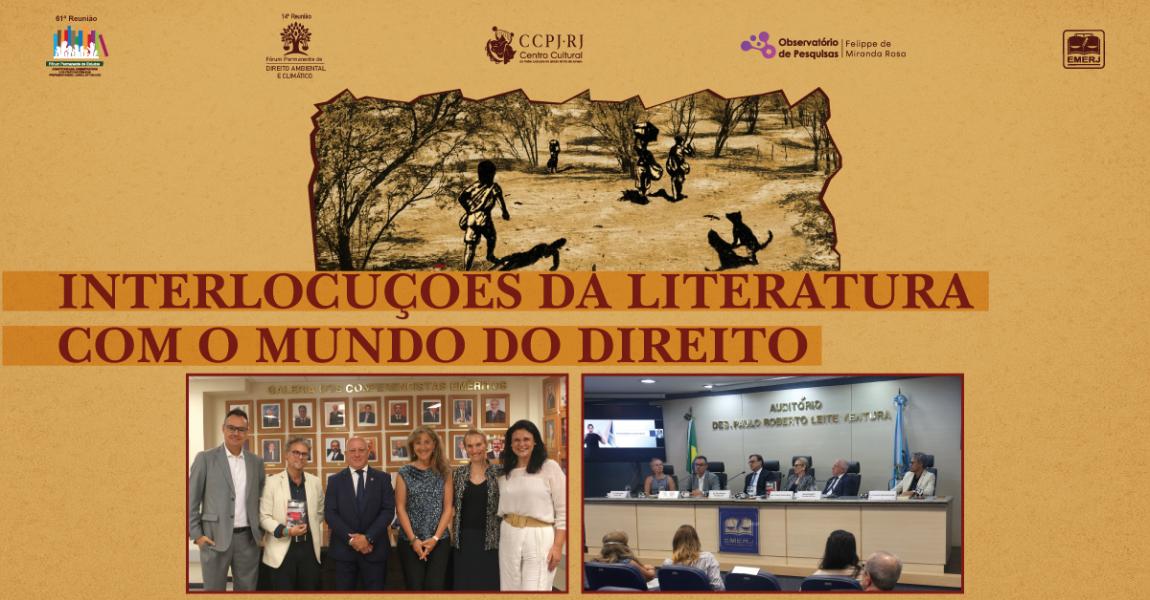 Foto: o diretor-geral da EMERJ, desembargador Cláudio Luís Braga dell'Orto acompanhado dos integrantes do evento.