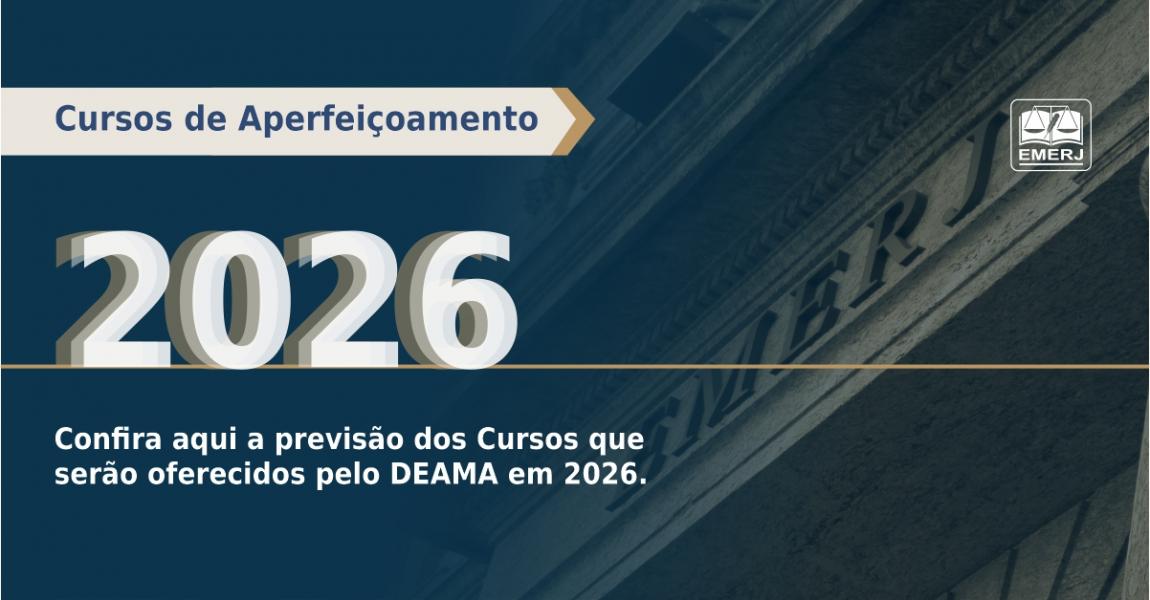 Imagem da notícia - EMERJ divulga calendário previsto dos Cursos de Aperfeiçoamento para 2026
