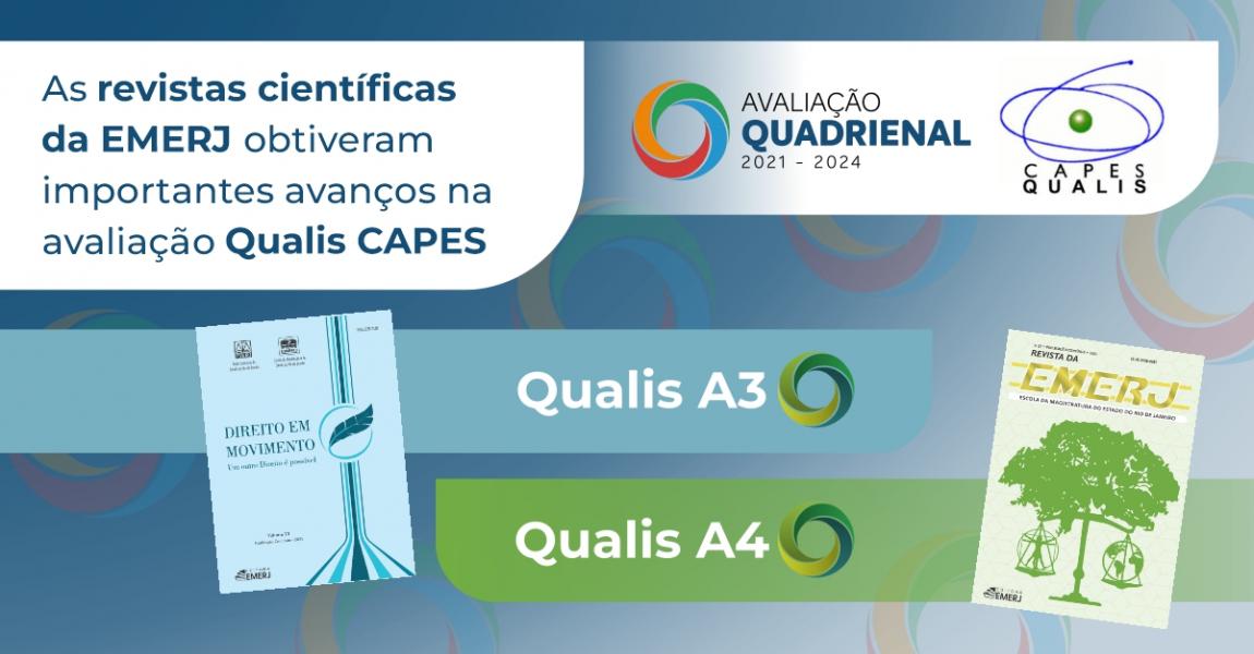 Imagem da notícia - Laboratório de Inovação, Pesquisa e Parcerias Institucionais (LIPPI) da EMERJ divulga resultado da avaliação Qualis CAPES periódicos, referente ao quadriênio 2021-2024