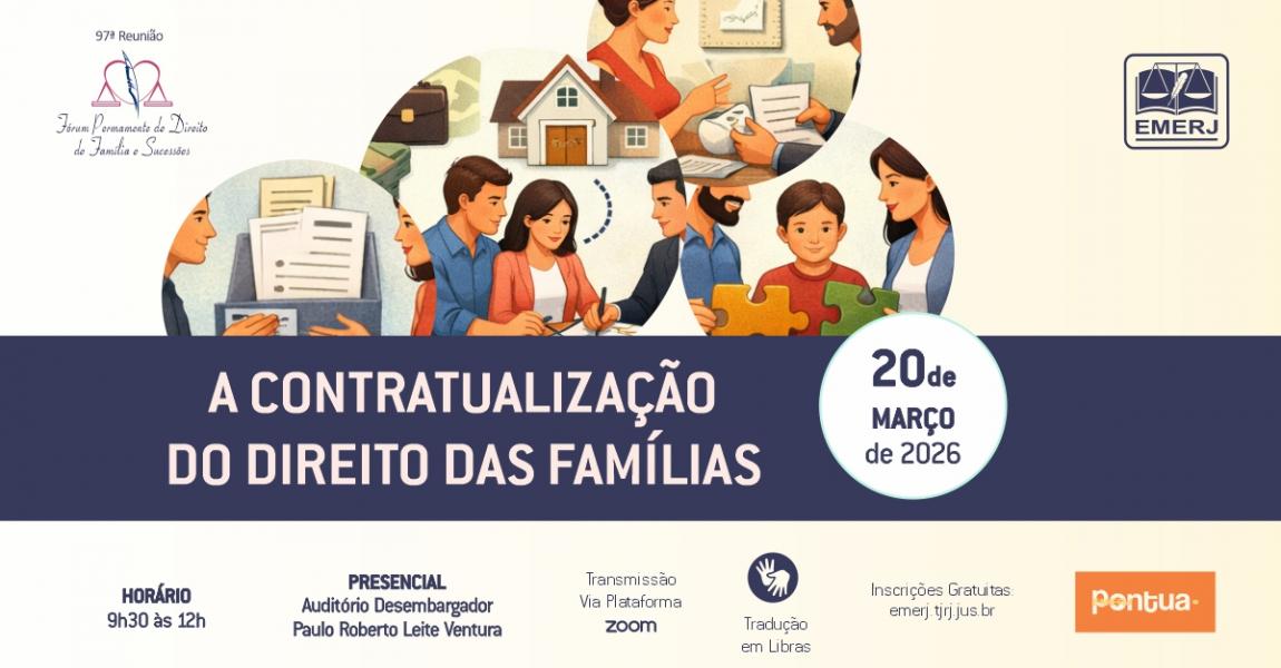 Imagem da notícia - EMERJ sediará evento A Contratualização do Direito das Famílias