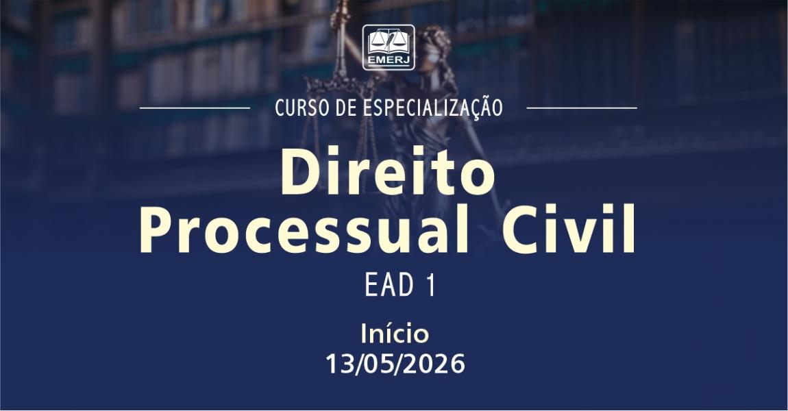 Imagem da notícia - EMERJ abre inscrições para o curso de extensão Direito Processual Civil