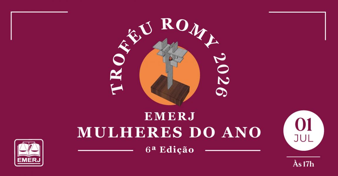 Imagem da notícia - Prêmio EMERJ Mulheres do Ano - 2026 irá condecorar cinco mulheres com Troféu Romy