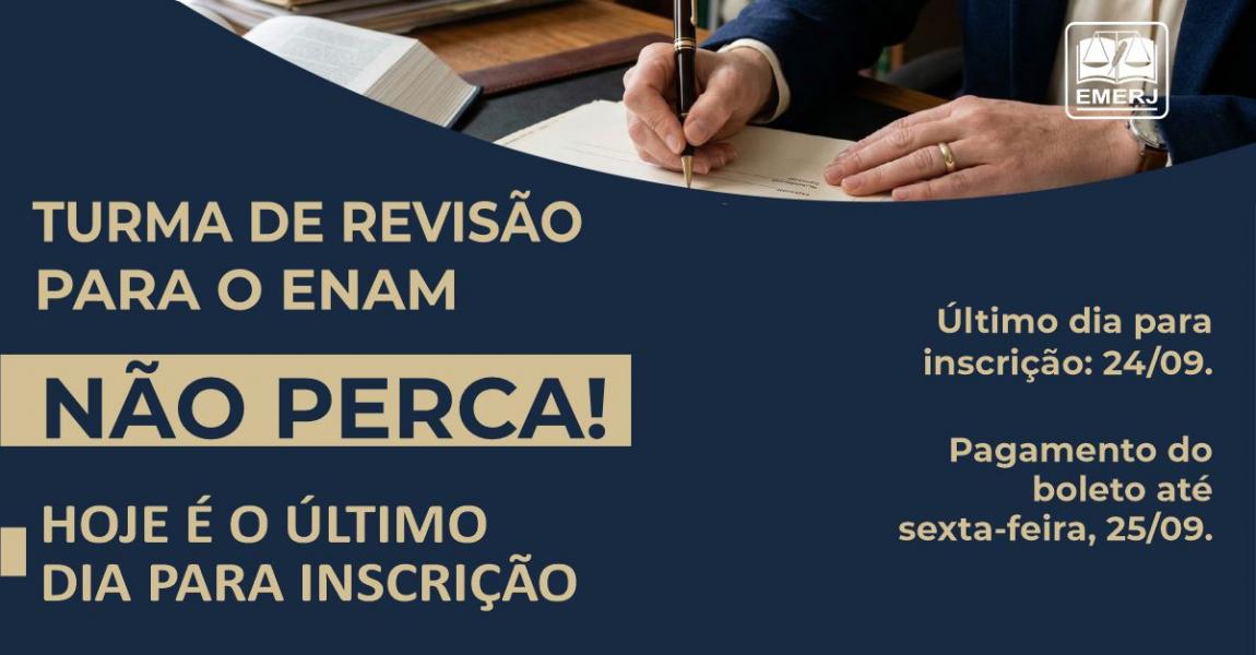 Imagem da notícia - Curso de revisão para o Exame Nacional da Magistratura (ENAM) está com inscrições abertas