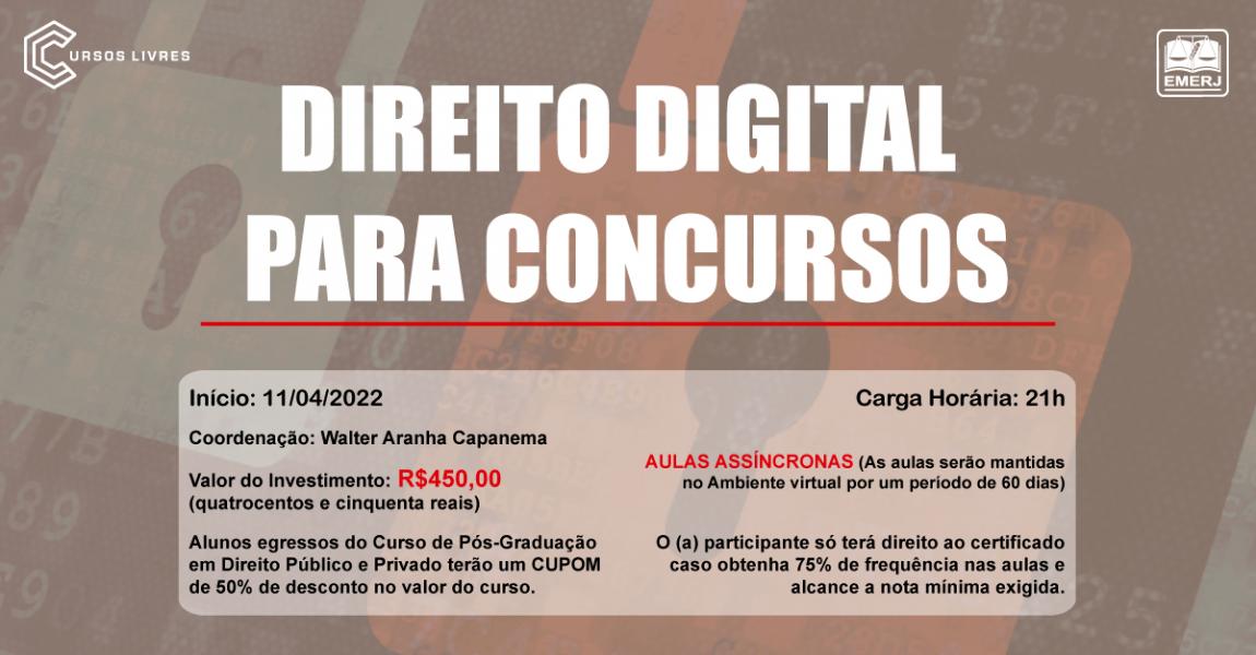Imagem da notícia - EMERJ lança o primeiro curso de “Direito Digital Para Concursos”