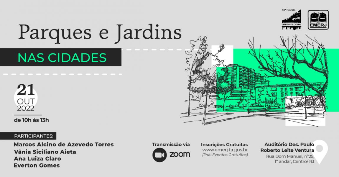 Imagem da notícia - Fórum Permanente de Direito da Cidade discutirá sobre “Parques e jardins nas cidades”