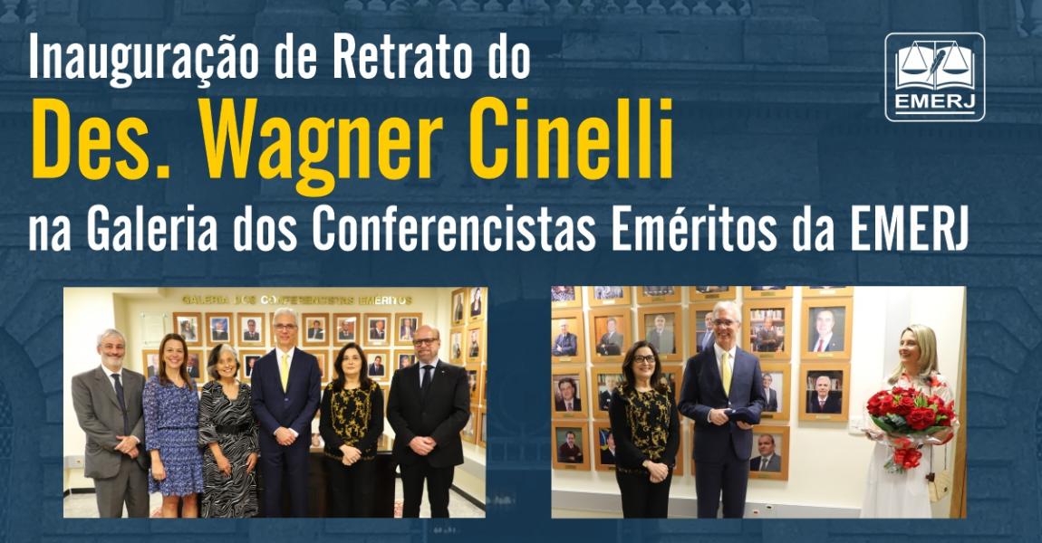 Imagem da notícia - Retrato do desembargador Wagner Cinelli é inaugurado na Galeria dos Conferencistas Eméritos da EMERJ
