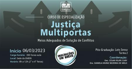 Imagem da notícia - Curso de especialização “Justiça Multiportas – Meios Adequados de Solução de Conflitos” terá início em março