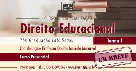 Imagem da notícia - EMERJ oferecerá curso de especialização “Direito Educacional” em nível de pós-graduação lato sensu