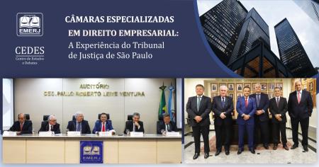 Imagem da notícia - “Câmaras especializadas em Direito Empresarial: a experiência do Tribunal de Justiça de São Paulo” é tema de debate na EMERJ