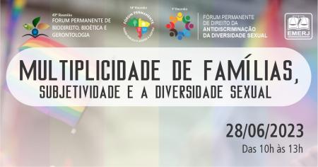 Imagem da notícia - EMERJ promoverá palestras sobre “Multiplicidade de famílias, subjetividade e a diversidade sexual”