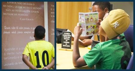 Imagem da notícia - Crianças de projeto social de Santa Cruz e da Maré realizam visita à Biblioteca da EMERJ