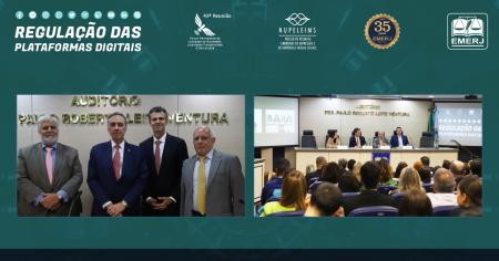 Imagem da notícia - EMERJ realiza palestras sobre “Regulação das Plataformas Digitais” com presença do ministro do STF Luís Roberto Barroso