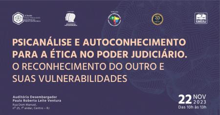 Imagem da notícia - EMERJ promoverá palestras sobre “Psicanálise e autoconhecimento para a ética no Poder Judiciário”