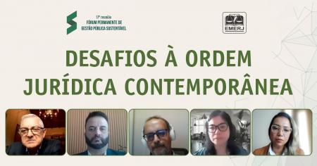 Foto: palestrantes do webinar promovido pelo Fórum Permanente de Gestão Pública Sustentável.