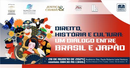 Imagem da notícia - EMERJ realizará encontro “Direito, História e Cultura: Um diálogo entre Brasil e Japão”