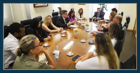 Foto: reunião de encerramento da auditoria externa da EMERJ