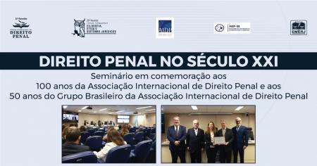 Foto: integrantes do primeiro dia do evento “Direito Penal no Século XXI”