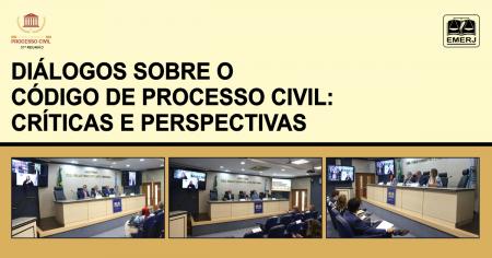 Foto: palestrantes do evento “Diálogos sobre o Código de Processo Civil: críticas e perspectivas”