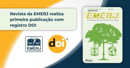 Imagem da notícia - Revista da EMERJ realiza primeira publicação com registro DOI