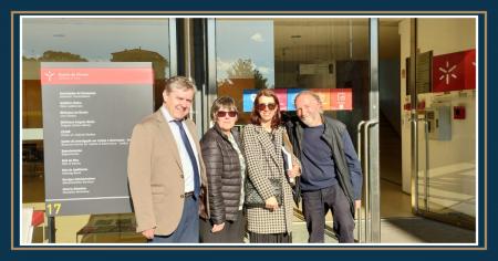 Foto: a desembargadora Ana Maria Pereira de Oliveira, os professores e doutores Mário João Ferreira Monte, Fernando Eduardo Batista Conde Monteiro e Maria Oliveira Santos.