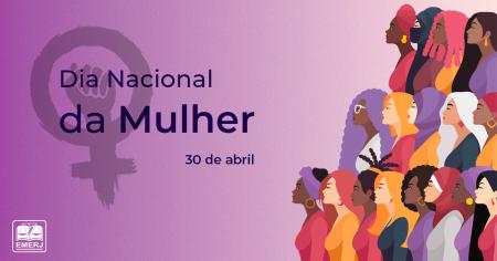 Foto: cartaz em comemoração ao Dia Nacional da Mulher. 