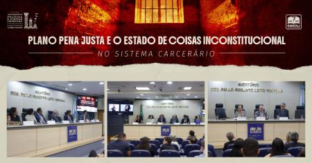 Foto: a 2ª vice-presidente do TJRJ, desembargadora Maria Angélica Guimarães Guerra Guedes; o diretor-geral da EMERJ, desembargador Cláudio dell’Orto; o vice-presidente do fórum, desembargador aposentado Sérgio Verani; e os integrantes do encontro