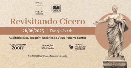 Foto: cartaz com informações do evento Revisitando Cícero.